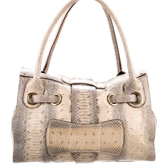 Stunning Jimmy Choo Top Handle Bag Python
Print neutral colors  super versatile. - Picture 3 of 9